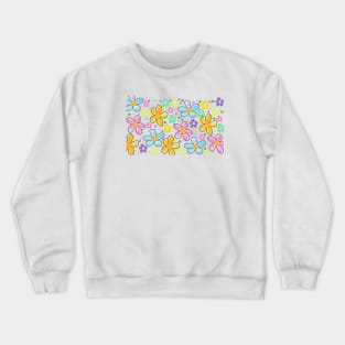 Abstract decorative spring flowers Crewneck Sweatshirt